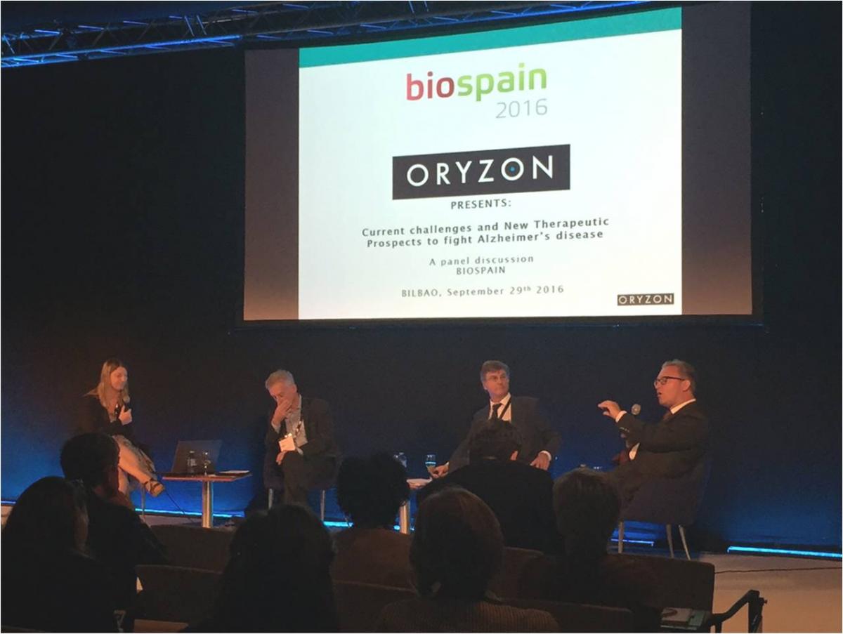 ORYZON AT BIOSPAIN 2016 - Current challenges and New Therapeutic Prospects to fight Alzheimer’s disease